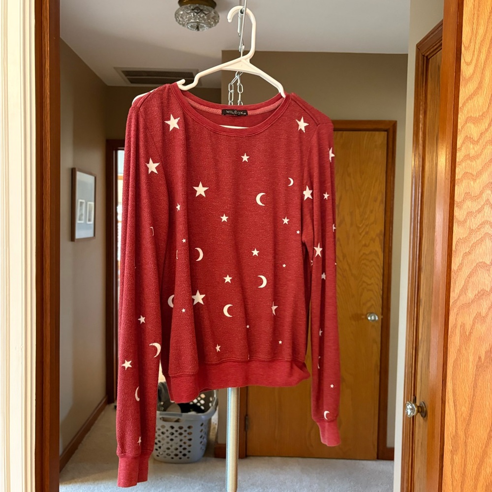Wildfox Red Star and Moon Sweater
